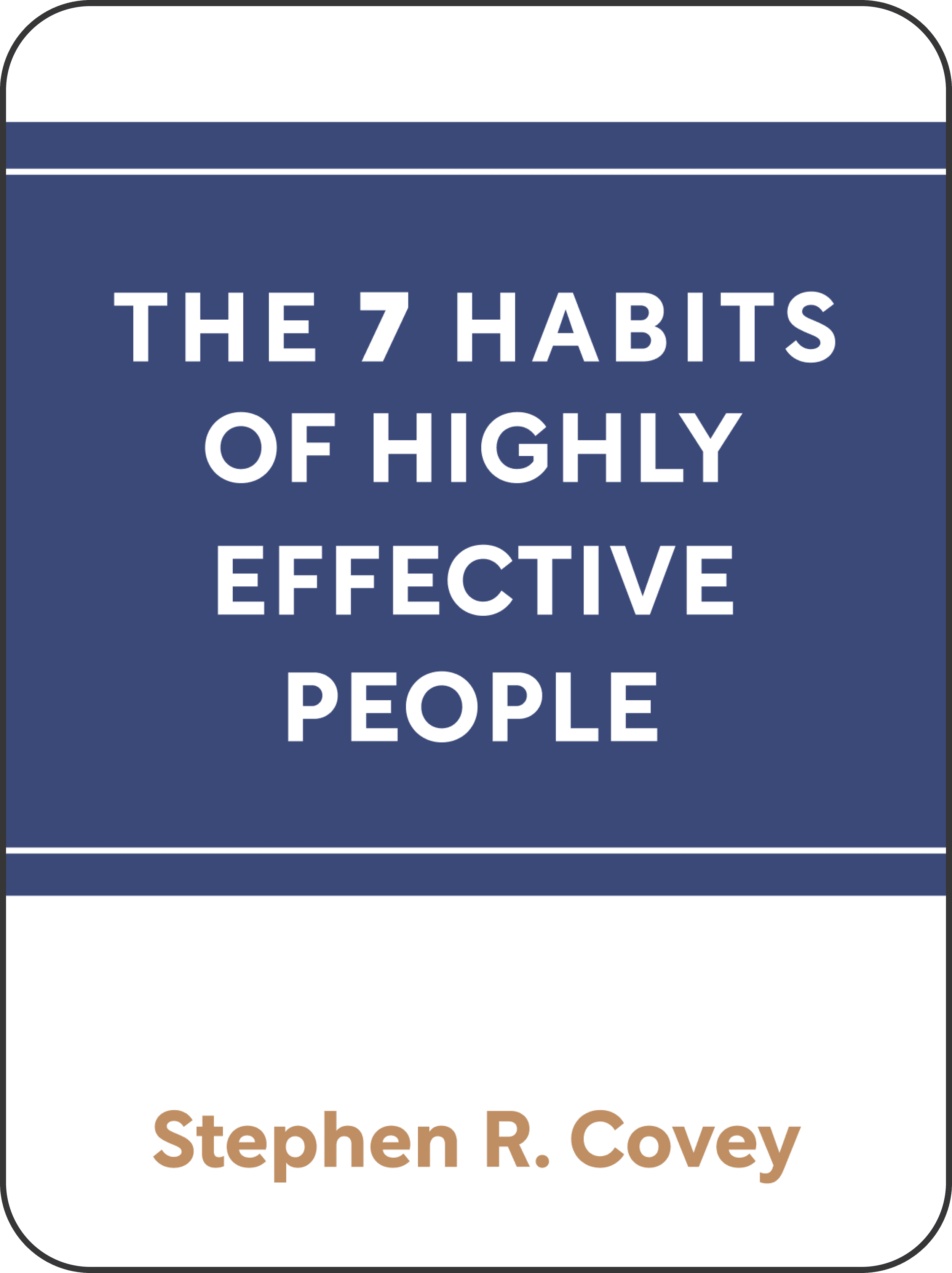 The 7 Habits of Highly Effective People by Stephen R. Covey