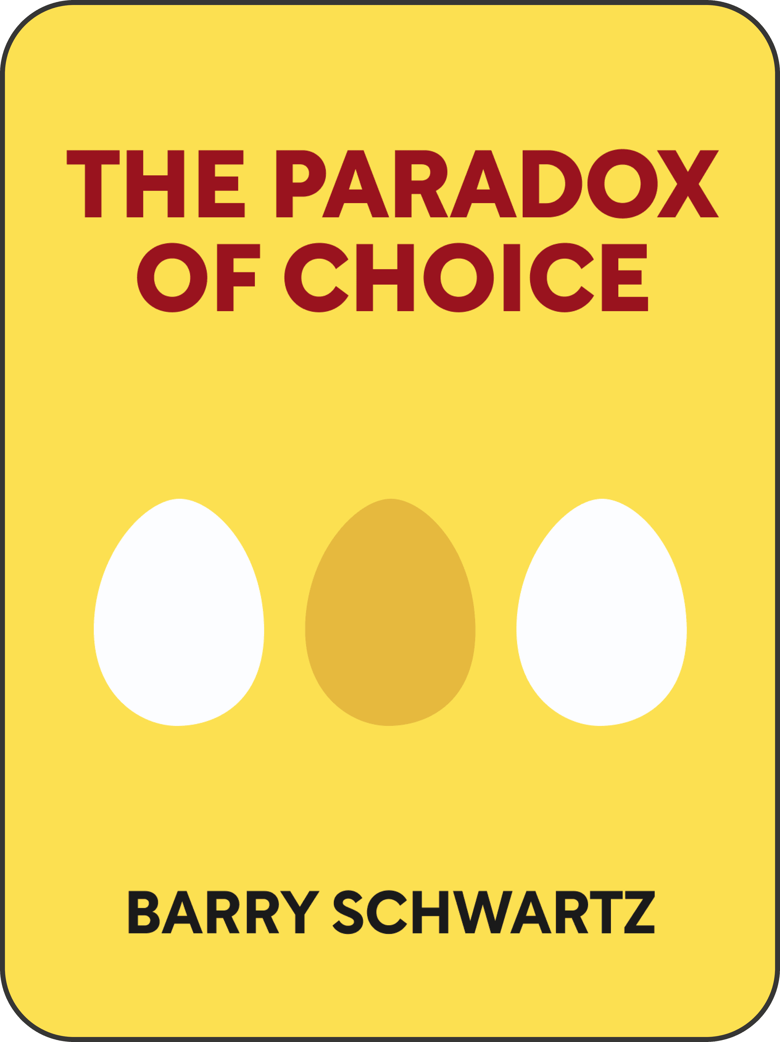 The Paradox of Choice by Barry Schwartz